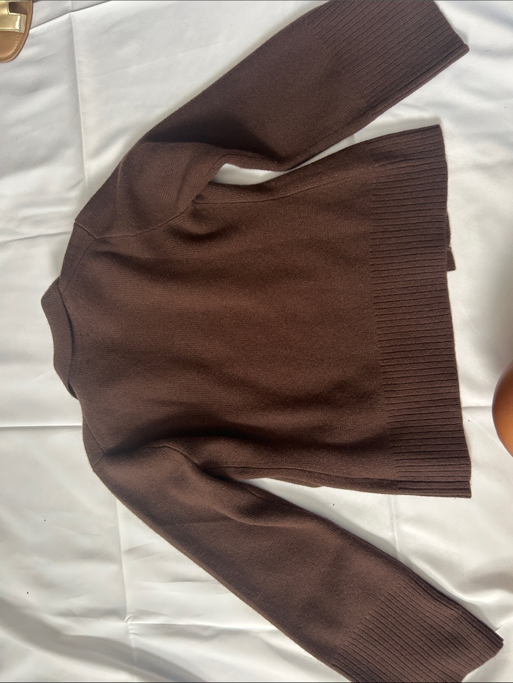 J. Crew Brown Button-Up Ribbed Hem Cardigan - Picture 2 of 2